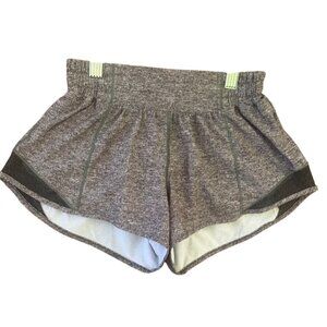 Lululemon Hotty Hot Short II Women's  2 Reg Heathered Grey Athletic Shorts